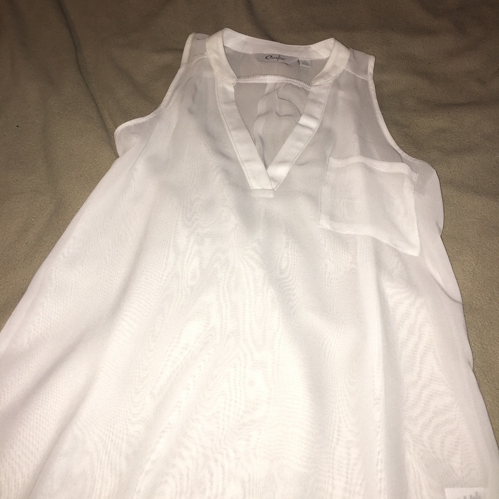 White Chiffon Blouse.